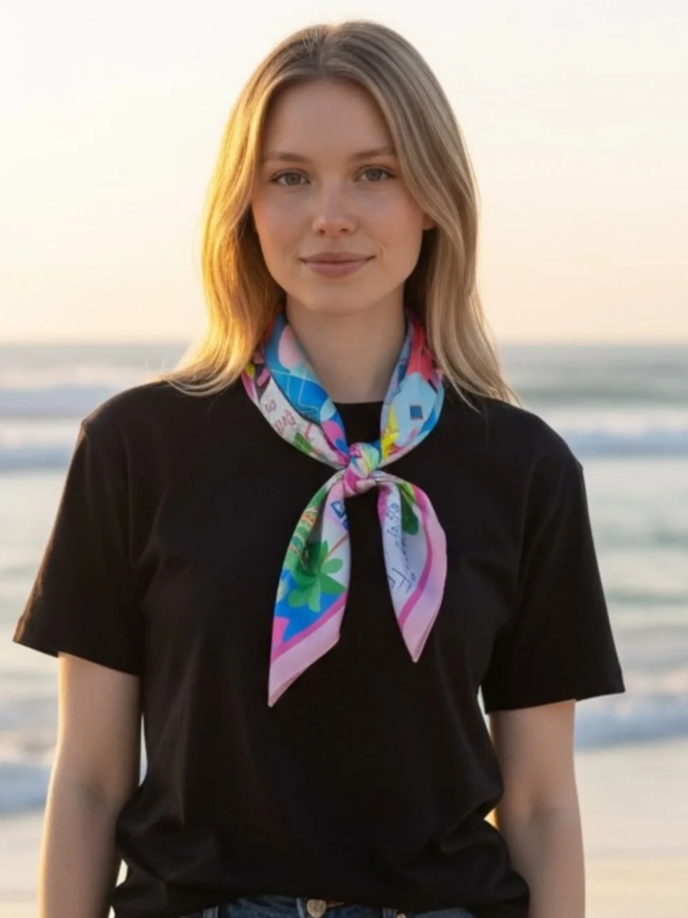 piper•k multicolor Printed Scarf